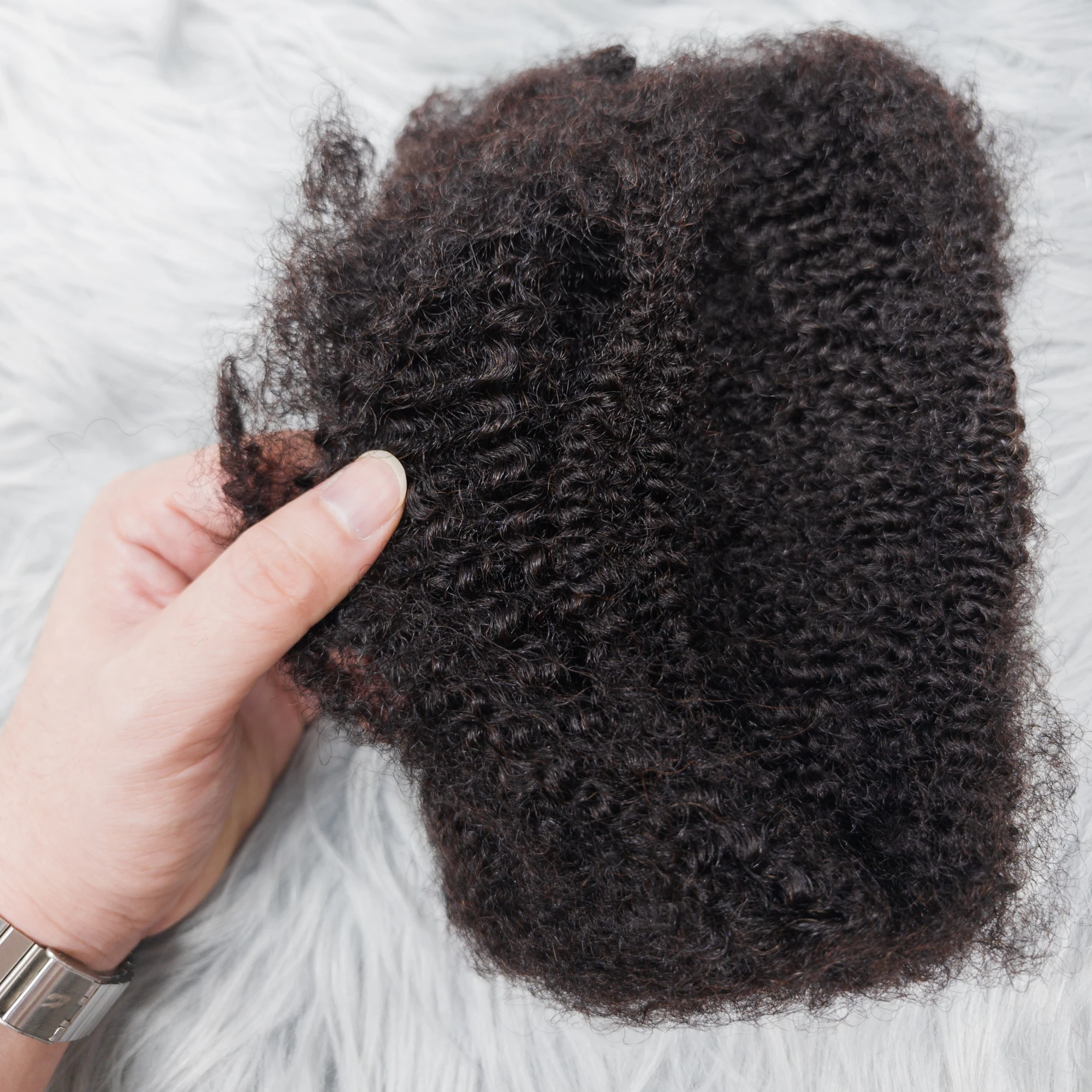 

10 Inch Natural Remy Bulk Hair No Attachment Brazilian QVR 4C Afro Kinky Curly Wave Human Hair Bulk for Braiding Braids Hair 50g