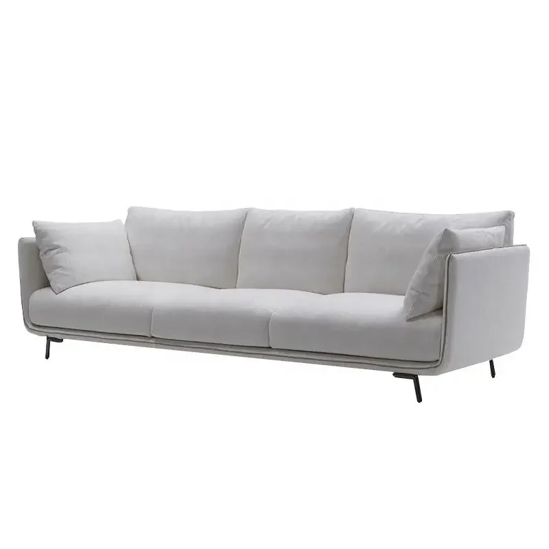 

Modern Luxury Nordic Home Simple Design Sofas Fabric Couch White 2 Seater Sofa Set For Living Room Furniture