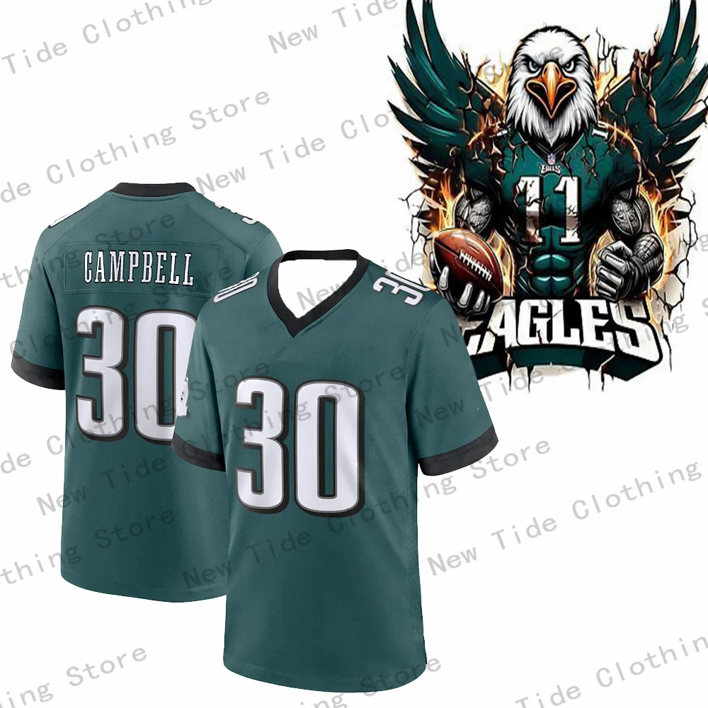 

#30 Campbell Sports Jersey: Breathable Mesh Fabric, Quick-Dry Short-Sleeve Athletic Fan Apparel for Game Day & Daily Wear