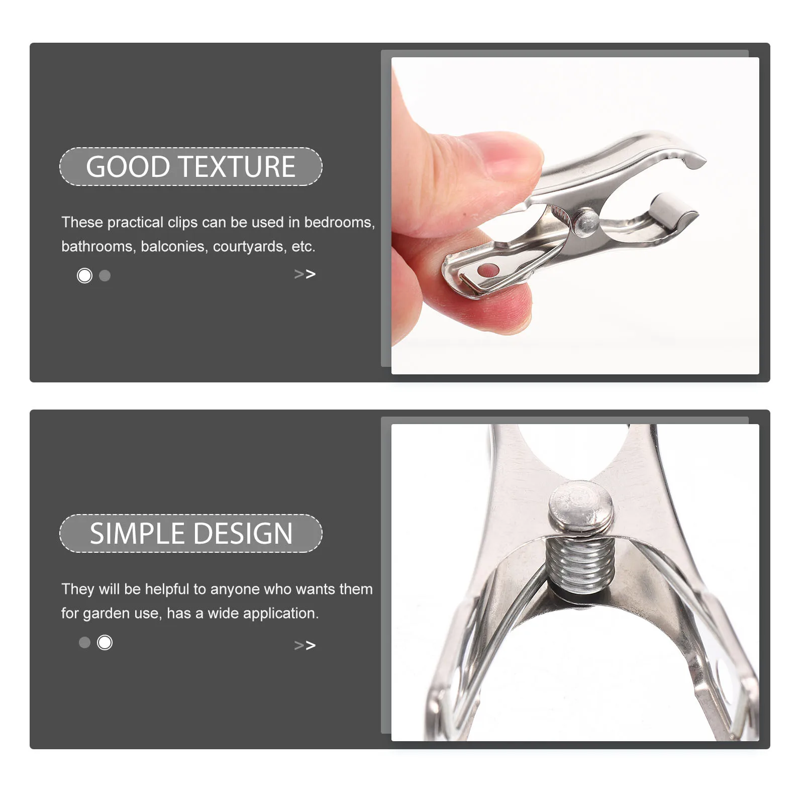 

40Pcs Garden Clips Stainless Steel Greenhouse Clamps Spring Metal Multi-Purpose Fixing Clips Food Bag Clothespins Windproof