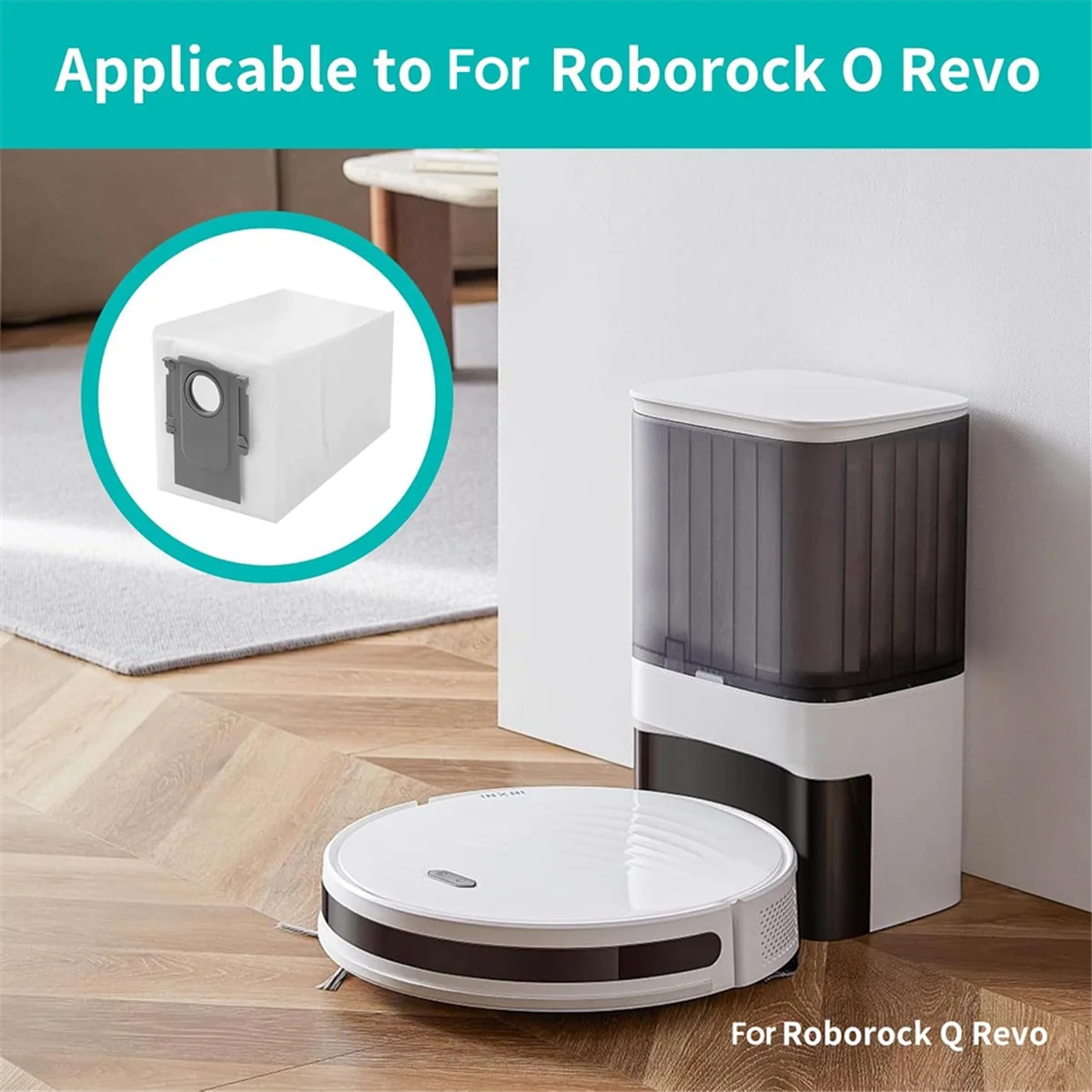 أكياس المكنسة الكهربائية لأجزاء Roborock Q Revo/Qrevo Pro/Qrevo MaxV/Qrevo S/Qrevo Master/Qrevo Slim/Qrevo Curv