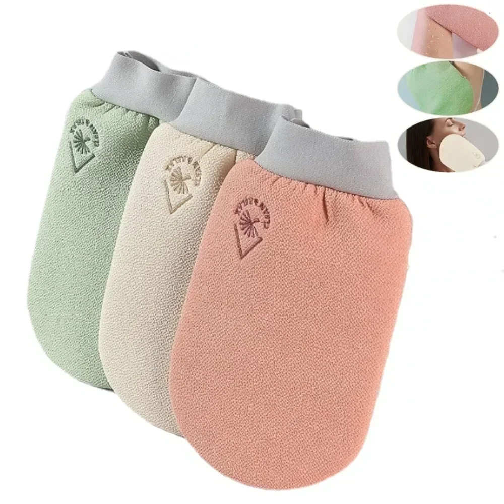 Double Sided Bath Towel Exfoliating Bath Gloves Body Scrub SPA Shower Sponge Massager Towel Dead Skin Remover Bathroom Tools