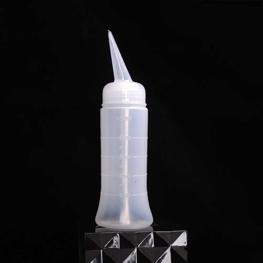 

5 Pcs Toiletries Plastic Hair Wash Bottle Empty Applicator with Scale Hairdressing