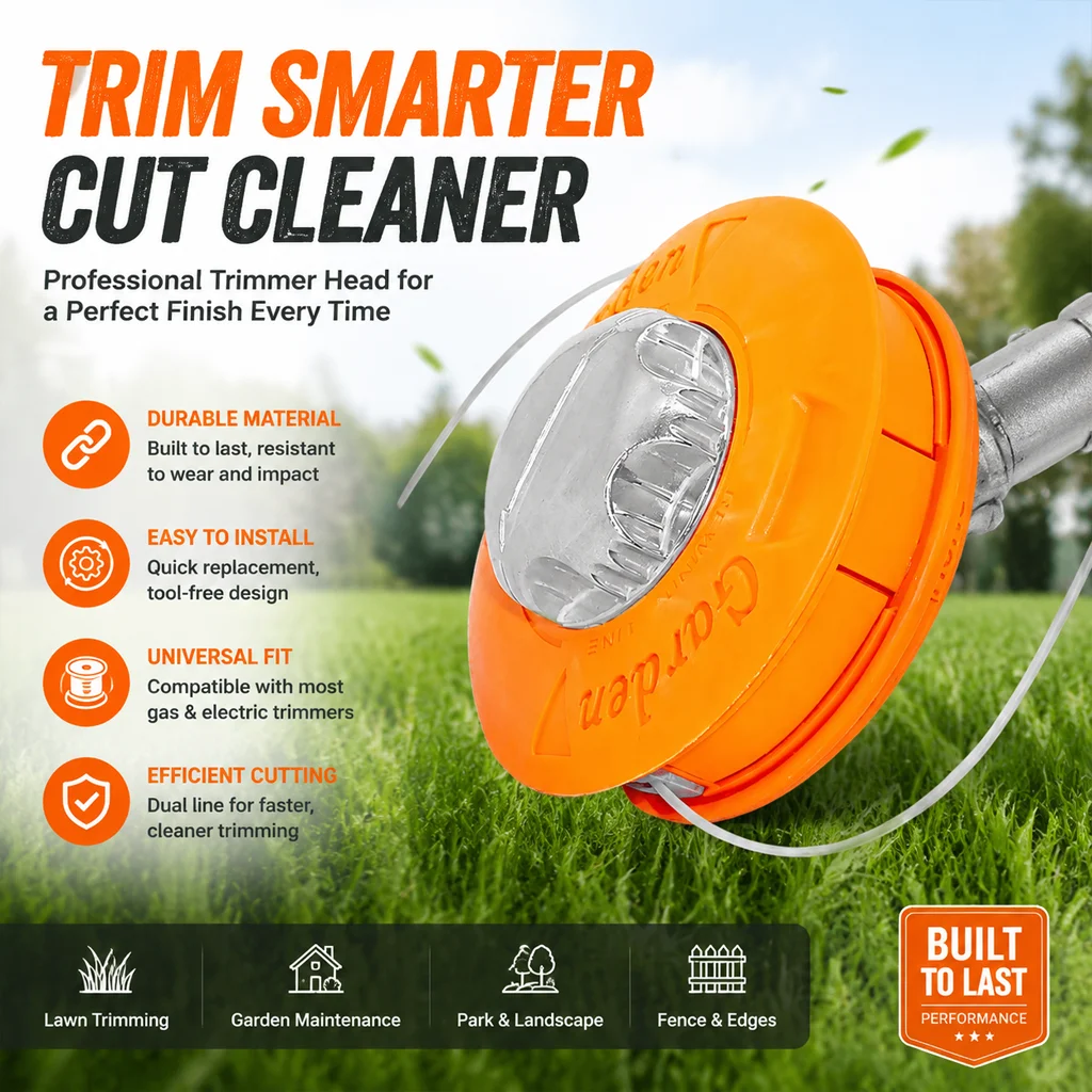 Universal Fit String Trimmer Replacement Bump Head Automatic Grass Trimmer Head for Gas Garden Brush Cutter Yard Maintenance