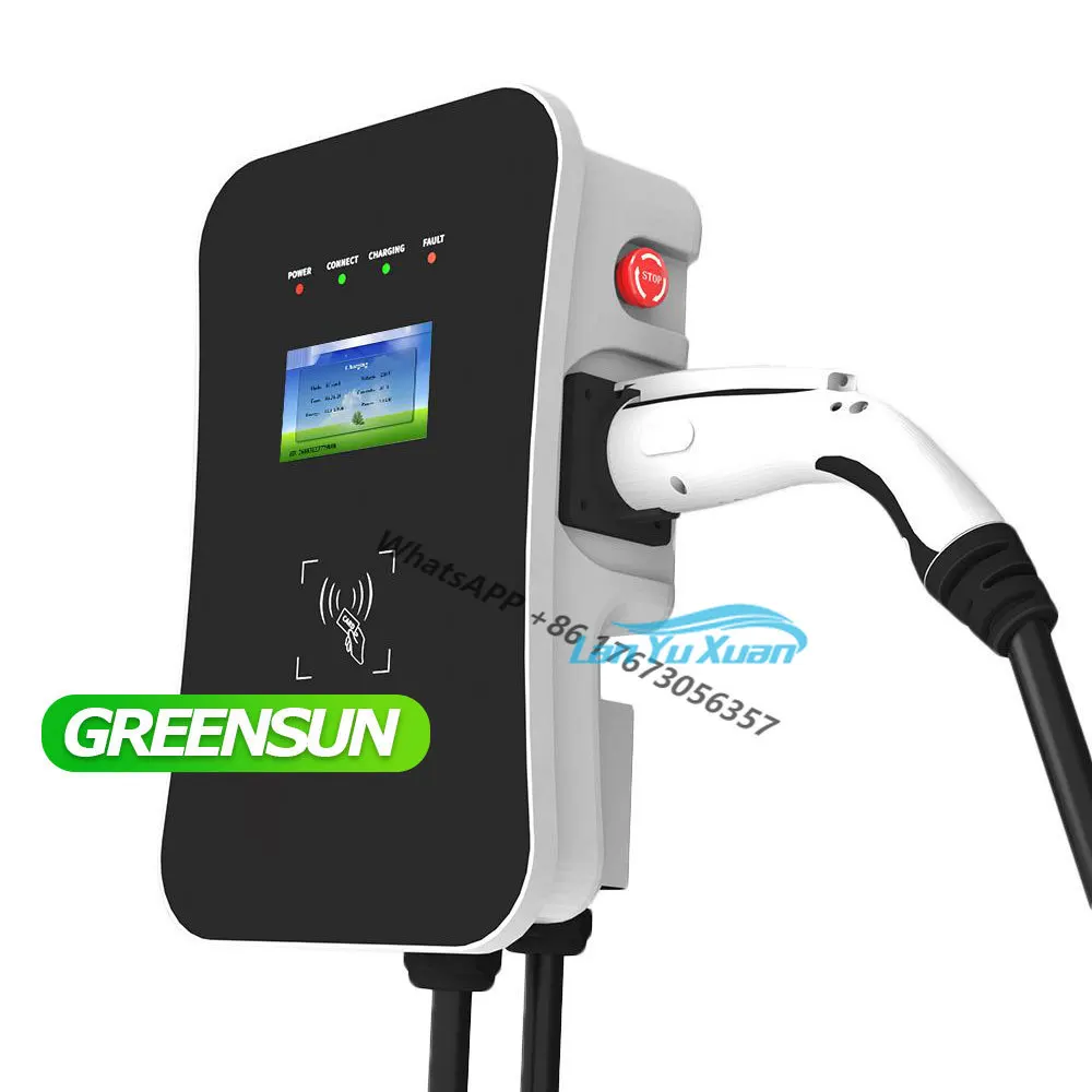 2 Pieces Outdoor IP 54 EV Charger Home Use 7KW 11KW Single Phase Three  Electric Vehicle Charging Station