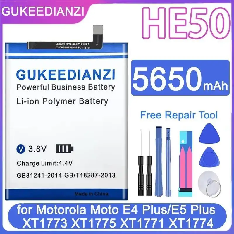 

5650Mah Reliable Power Supply Mobile Phone Battery For Motorola Moto E4 Plus E5 XT1770 XT1771 XT1775 XT1774 XT1776 HE50