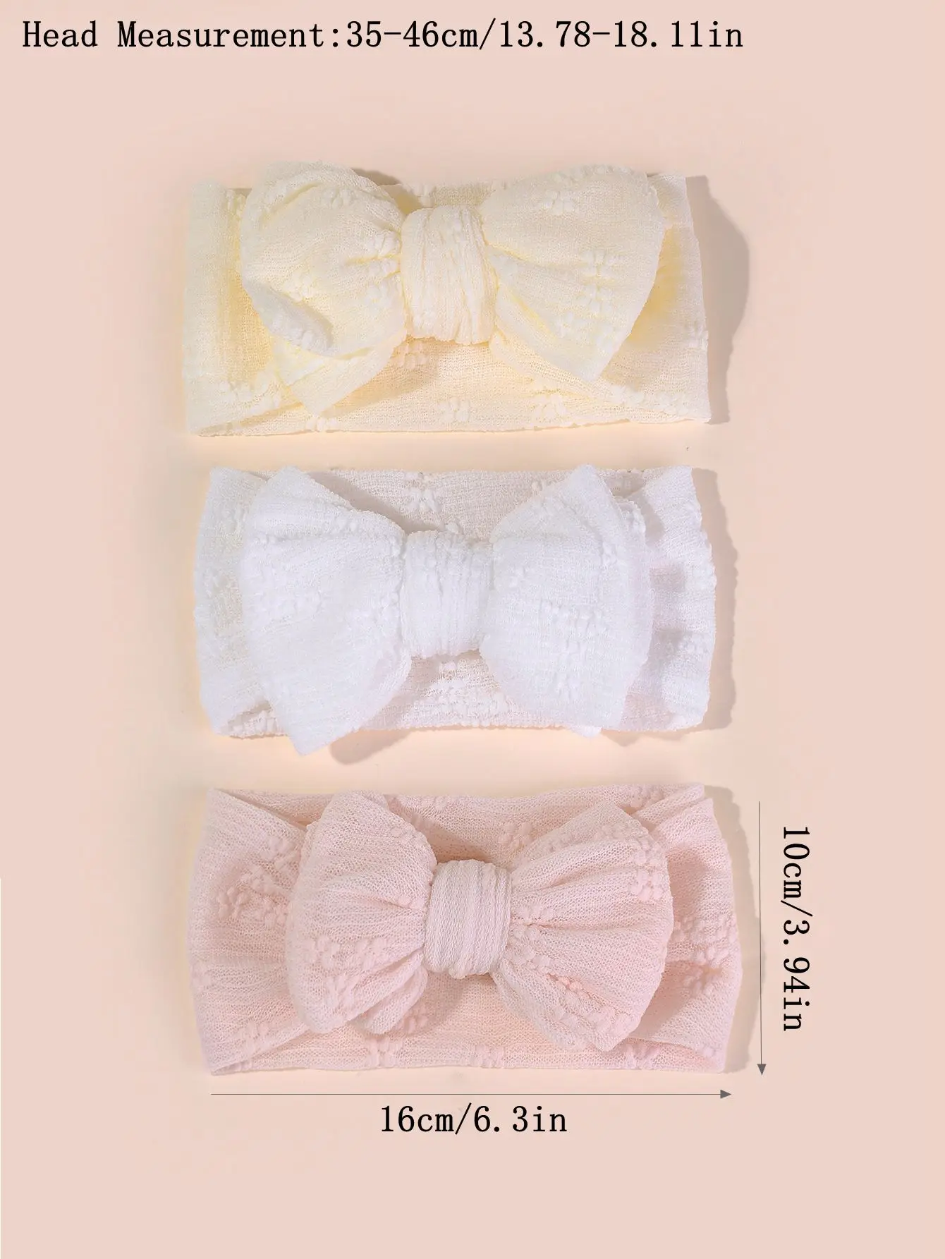 Baby Summer Breathable Baby Mesh Headbands Top Knot Double Bows Soft Turban Headwraps Girls Hair Accessories 3pcs/set