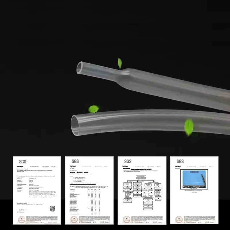 1~10m 2:1 Transparent Heat Shrink Tube Diameter 0.6mm ~ 80mm Polyolefin Tubing Sleeving Wrap Wire Repair DIY Cable Protecctor