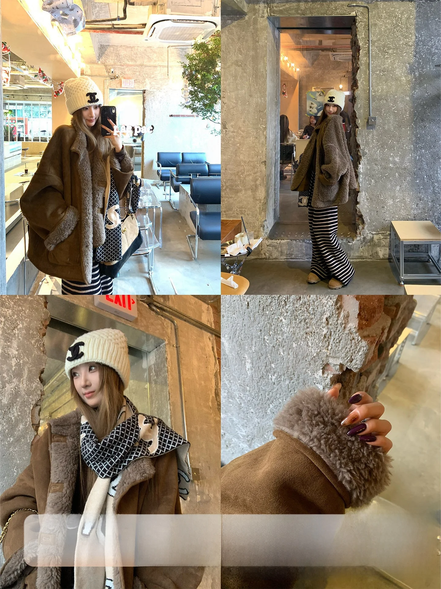 

Limited Time Offer Double-Sided Wear Leather Fur Integrated Coat Women Winter Warm Mid-Length Jacket Vintage Style Loose Fit