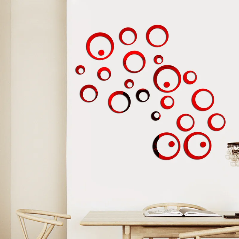 DIY Circles Stickers Indoors Decoration Stereo Removable 3D Art Wall Stickers Pegatinas De Pared Stickers Muraux Pour Enfants