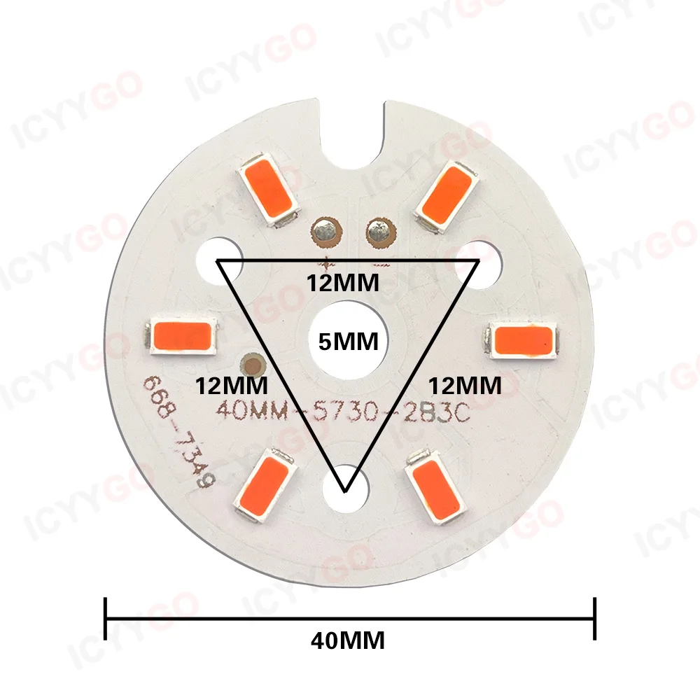 10PCS 9-11V 3W 40MM SMD 5730 LED PCB White Warm Red Green Blue Violet Golden Light Light Source Panel LED Bulb Replacement Panel