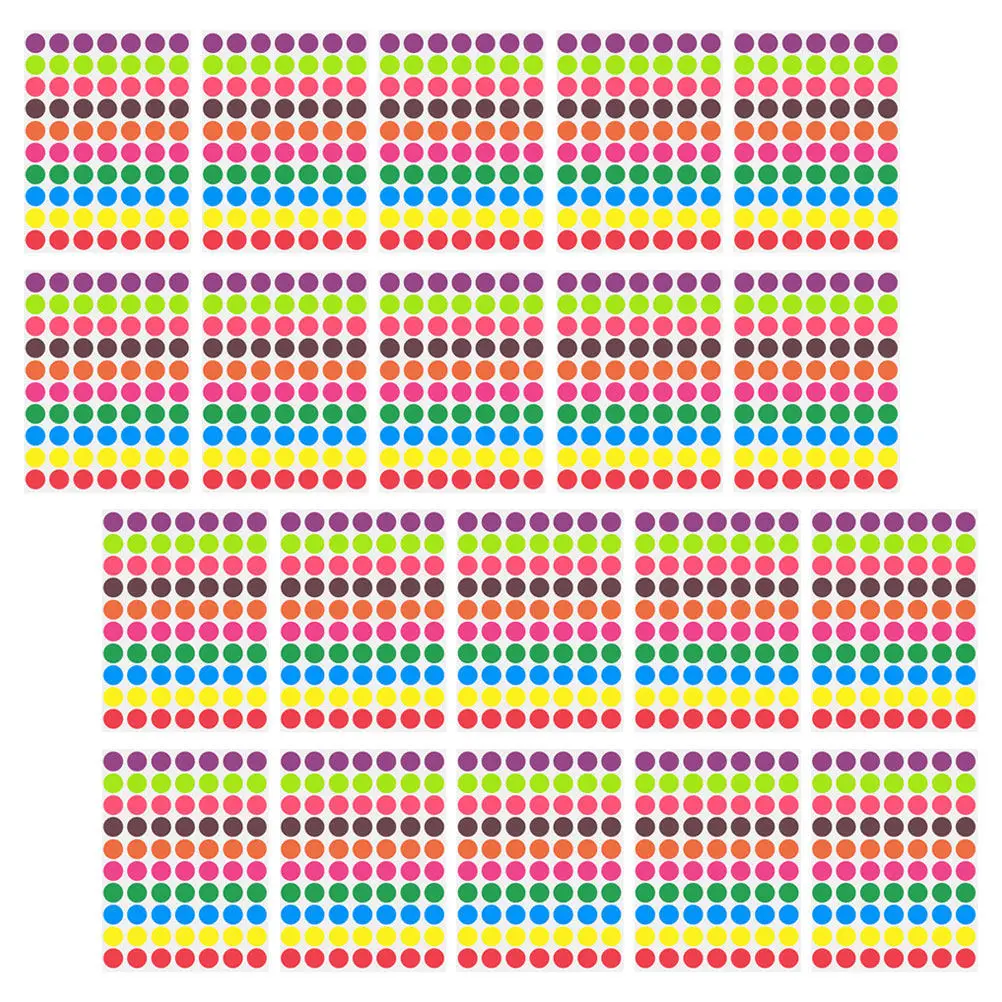 

1400Pcs Removable Color Coding Dot Stickers Round Adhesive Labels for Home Office School Inventory Pricing Jar Bottle Document