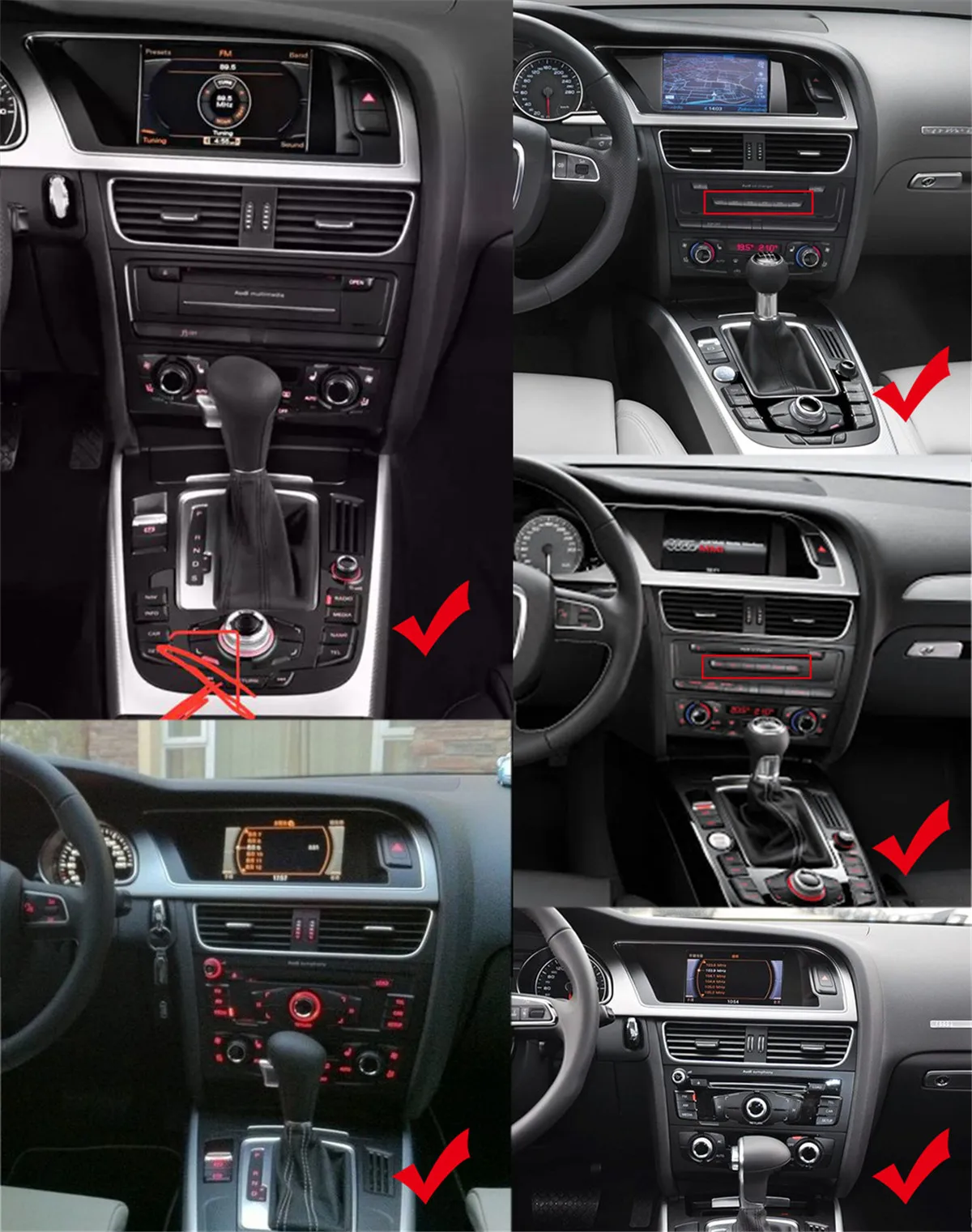 

Android For Audi A4 A4L A5 B8 2009 2010 2011 2012 Stereo Carplay GPS Radio Touch Screen multimedia radio player Navigation