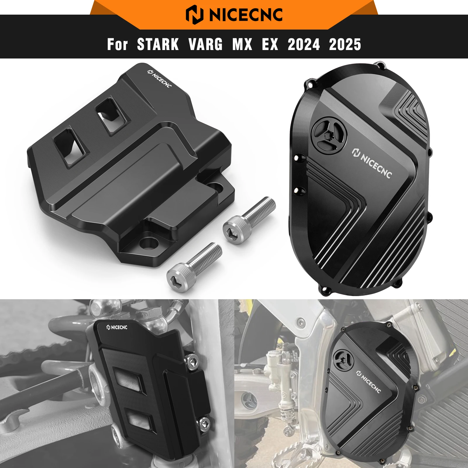 

NICECNC For Stark Varg MX Stark Varg EX 2024 2025 Electric Dirt Bike Right Large Motor Cover & Brake Master Cylinder Guard