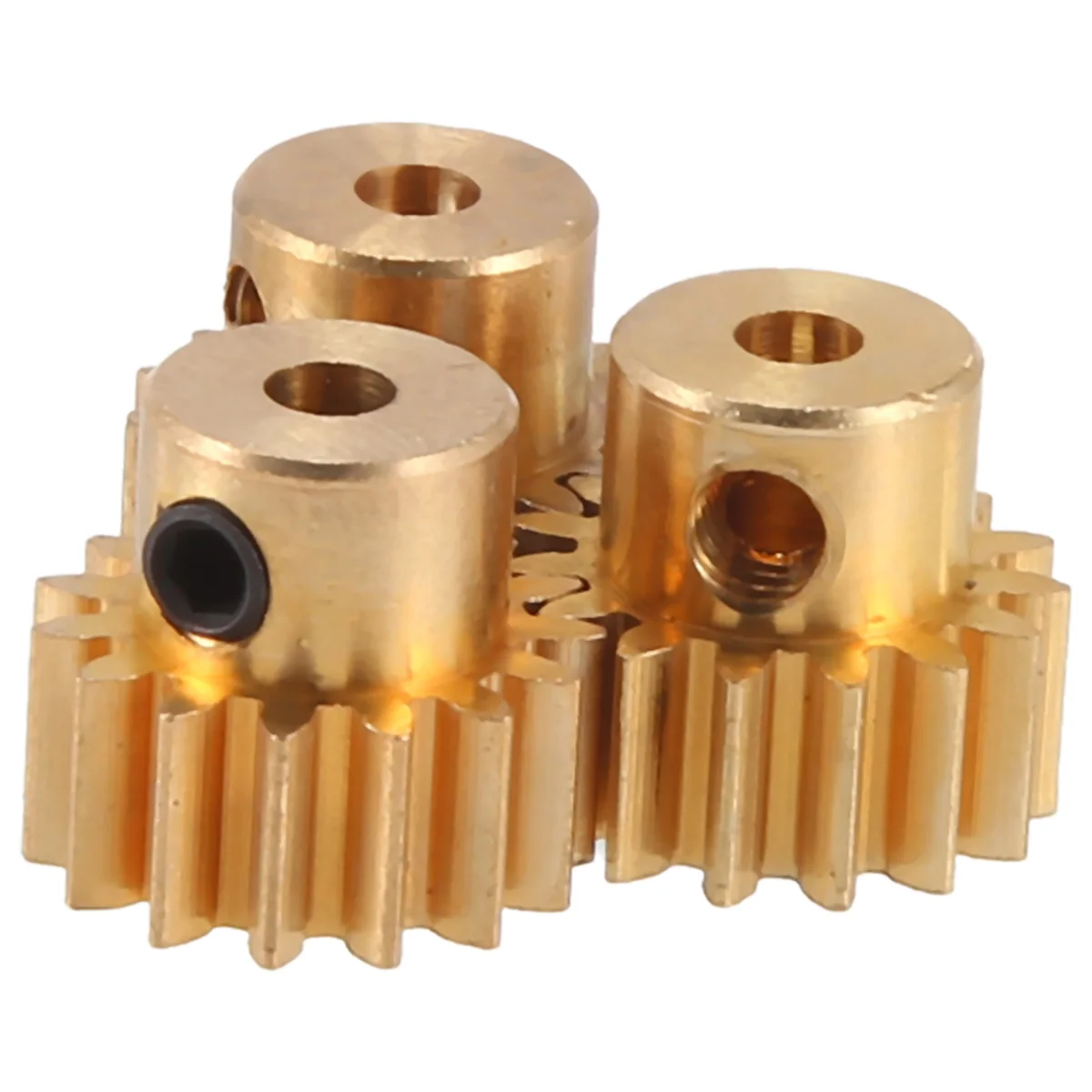 3PCS 3.175mm Shaft Brass Pinion Motor Gear 32DP 48DP 64DP M0.8 for 1/10 1/8 RC Car 3650 3660,15t