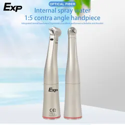 Dental 1:5 Fiber Otptic Handpiece Increasing Red Ring Contra Angle Internal Water Spray With LED For ISO E-type Motor Dentistry