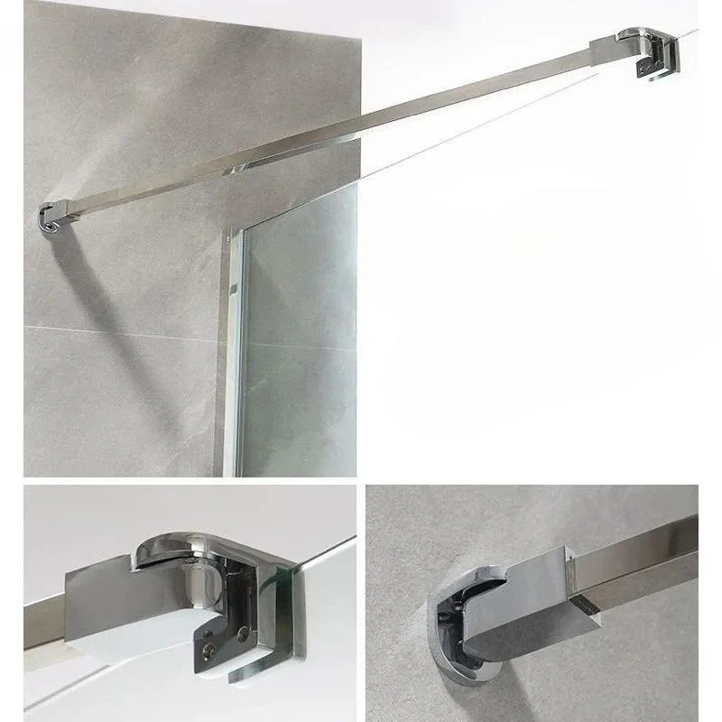 

8-10mm Glass Door Swaying Prevention Adjustable Joint Glass Clamp Wall to Glass Shower Enclosure Fixing Bar Bracket