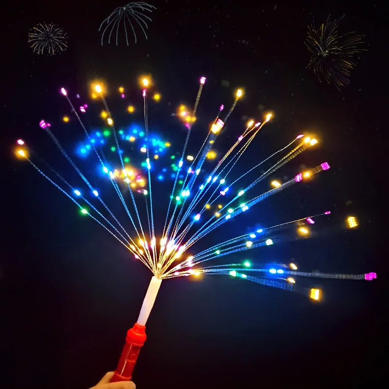 LED-vuurwerkverlichting Handheld Glow Sticks Knipperlicht Sterrenhemel Decoratieve verlichting Kleurrijke string voor bijeenkomsten op de avondmarkt