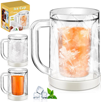 Summer Double-layer Ice-cold Ice-making Cup Sandwich Liquid Refrigerator Frozen Cold Drink Cup Cold Beer Cup