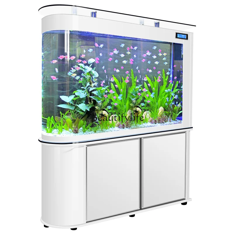 

Household Fish Tank Floor Household Subareas Screens Large and Medium-Sized Ecological Aquarium Change Water U-Shaped