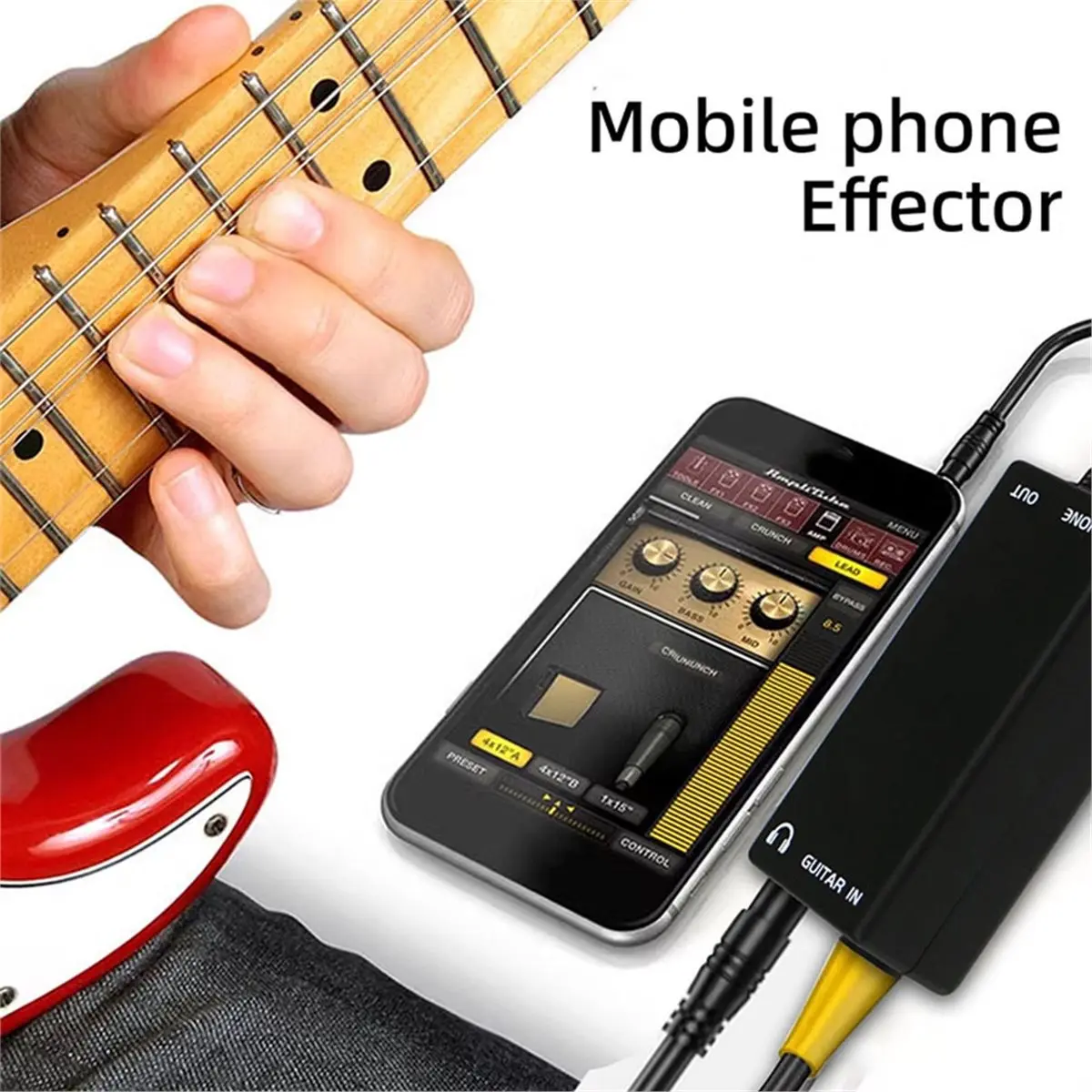 (AD10) Guitar Effects Interface Adapter Converter Amplifier Recorder 6.35mm Musical Instrument Connection Cable