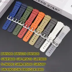 DW-5600/5610 DW5000 DW5030 GWX5600 GWM5610 G5600 GWB5600 GLX5600 GB5600 GW6900 DW6900 팔찌용 수지 시계 시계 밴드