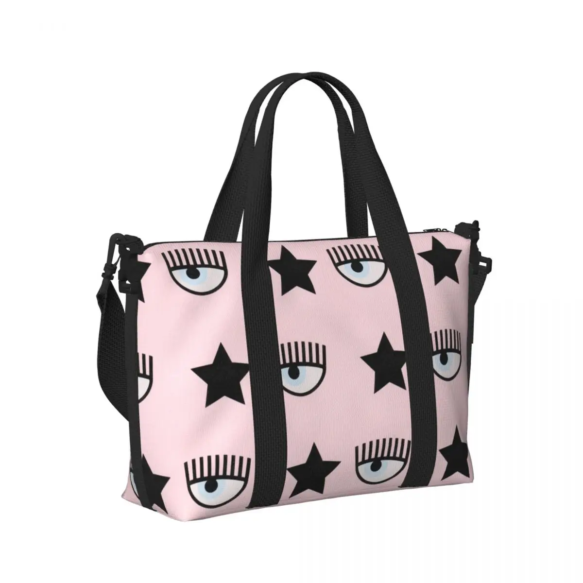 

Модная пляжная дорожная сумка с горячими глазами Ferragni Chiara, большая вместительная сумка-тоут для спортзала, спортивная женская дорожная сумка для покупок