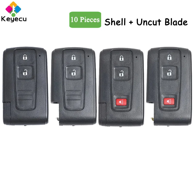 

KEYECU 10 Pieces Smart Remote Car Key Shell Case With 2 3 Buttons for Toyota Prius 2004 2005 2006 2007 2008 2009 Fob MOZB31EG