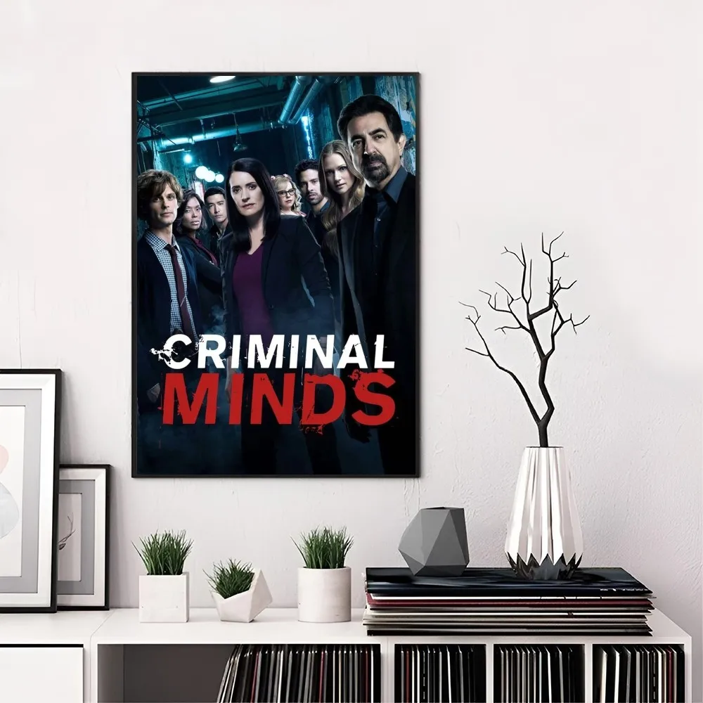 1PC C-Criminal M-Minds TV Series Poster Self-adhesive Art Waterproof Paper Sticker Coffee House Bar Room Wall Decor