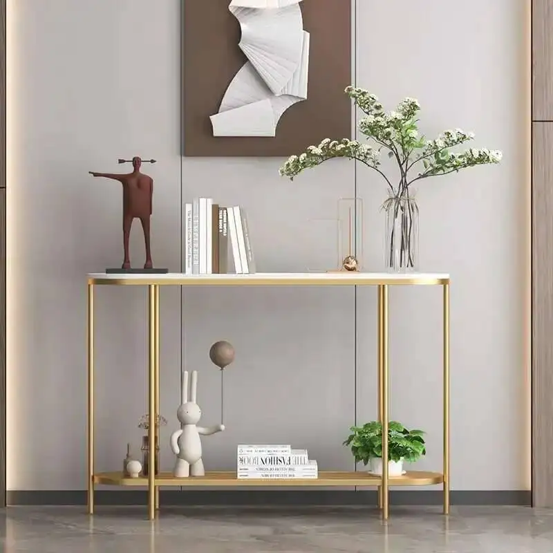 Corner Room Console Living Table Metal Vertical Hall Narrow Table Luxury Nordic Tisch Wohnzimer Entrance Hall Furniture