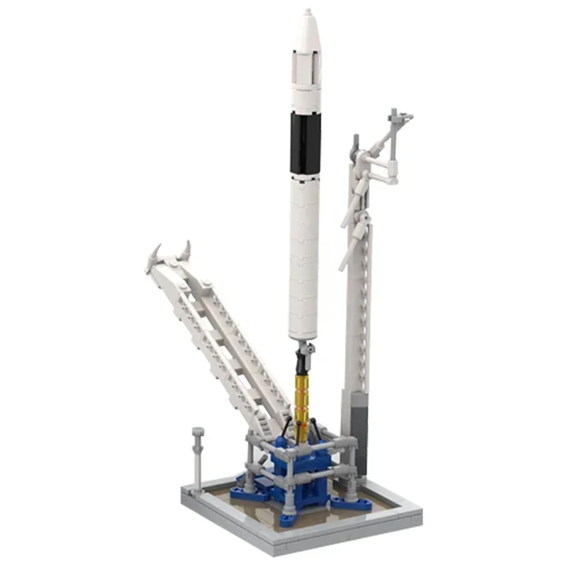 MOC [Saturn V Scale] SpaceX Falcon 1 & Launch Pad Building Blocks Set Universe Rocket Artificial Satellite Falcon 9 Vehicle Gift