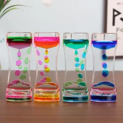 Home Hourglasses Timer Movement Sensory Toy For Kids Adults Stress Relief Office Desktop Decor Mixed Color Liquid Motion Bubbler