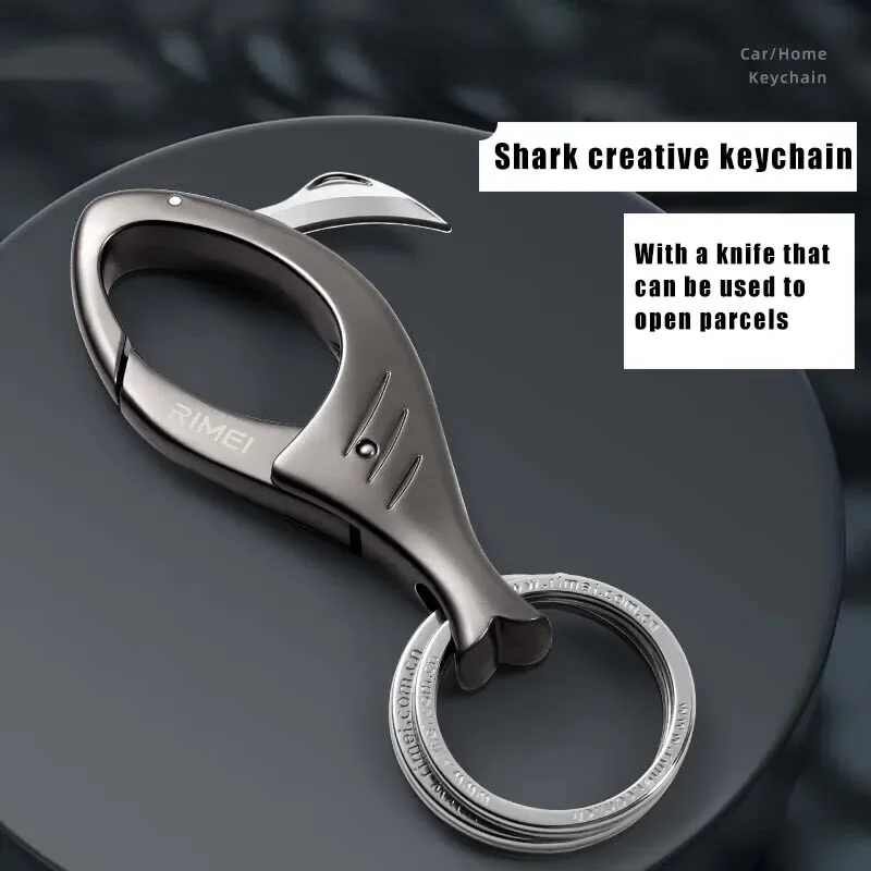 

Multifunctional portable car key ring buckle-key double ring,creative waist hanging key chain knife unboxing artifact