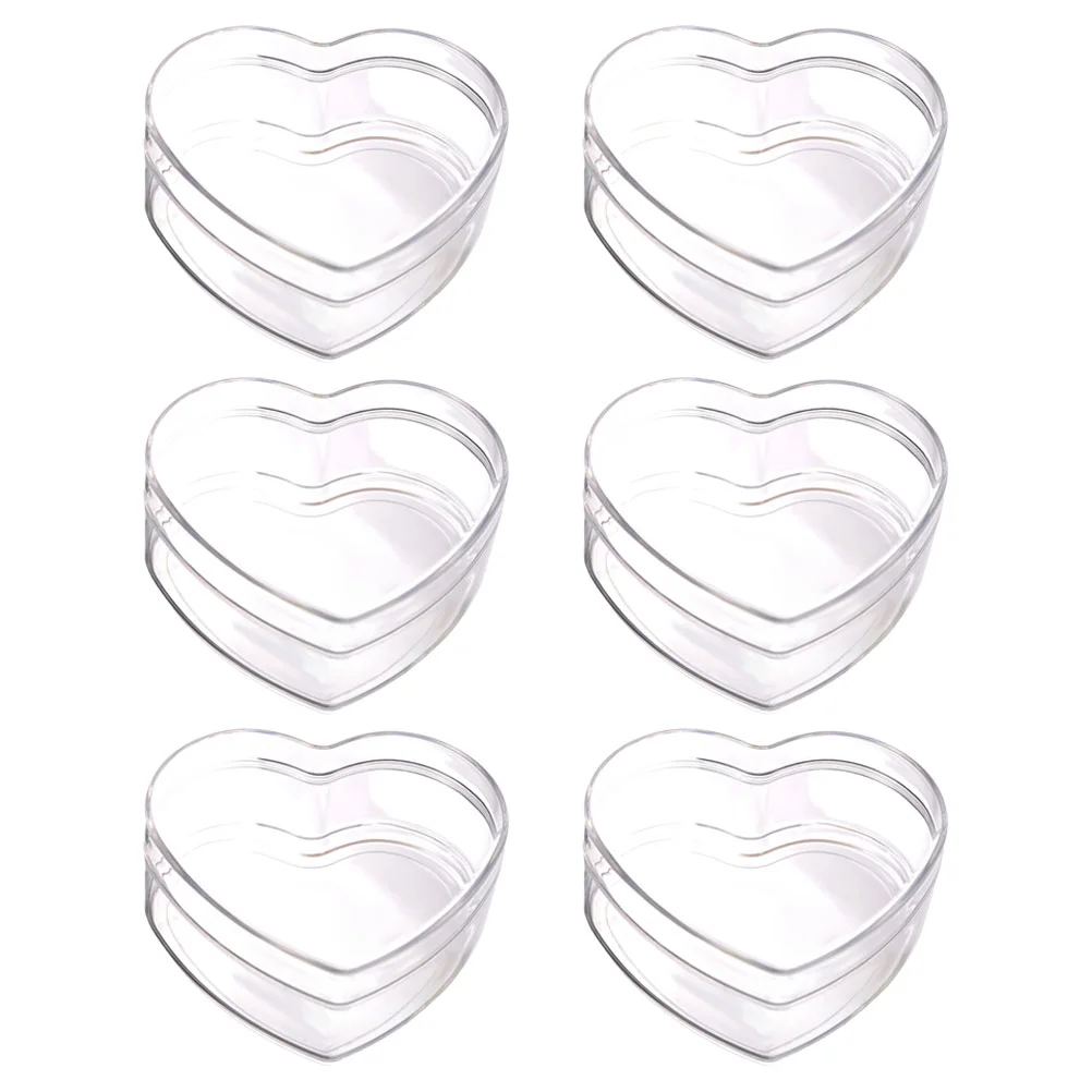 

Acrylic Transparent Box Heart-shaped Storage High Transparency Empty Jewelry Love Candy 6pcs (85*8*4cm) Packing Boxes