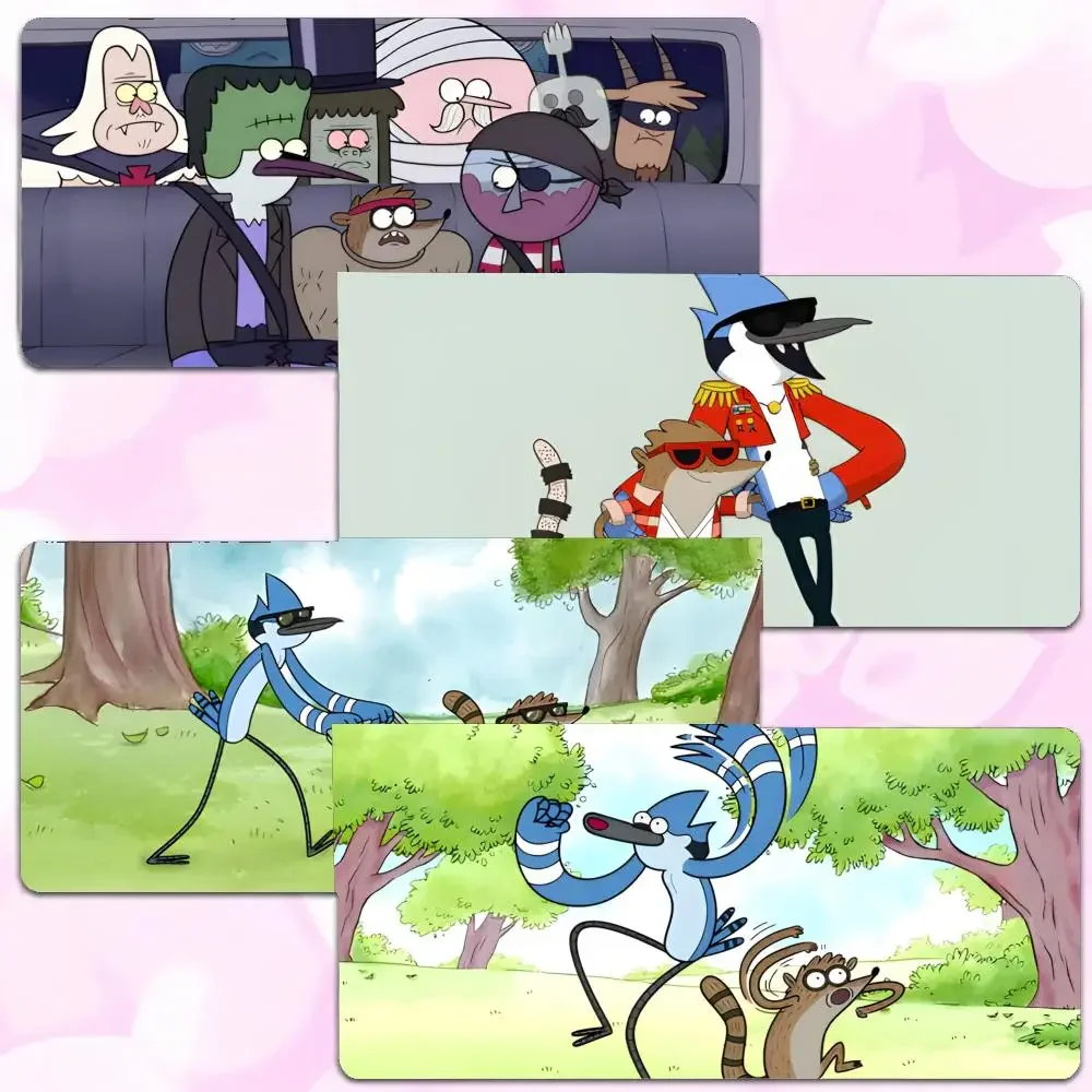 R-Regular Show Rigby comedy cartoon Mouse Pad Thick Lock Edge Gaming Desk Mat Large Size PC Mouse Pad Home decor