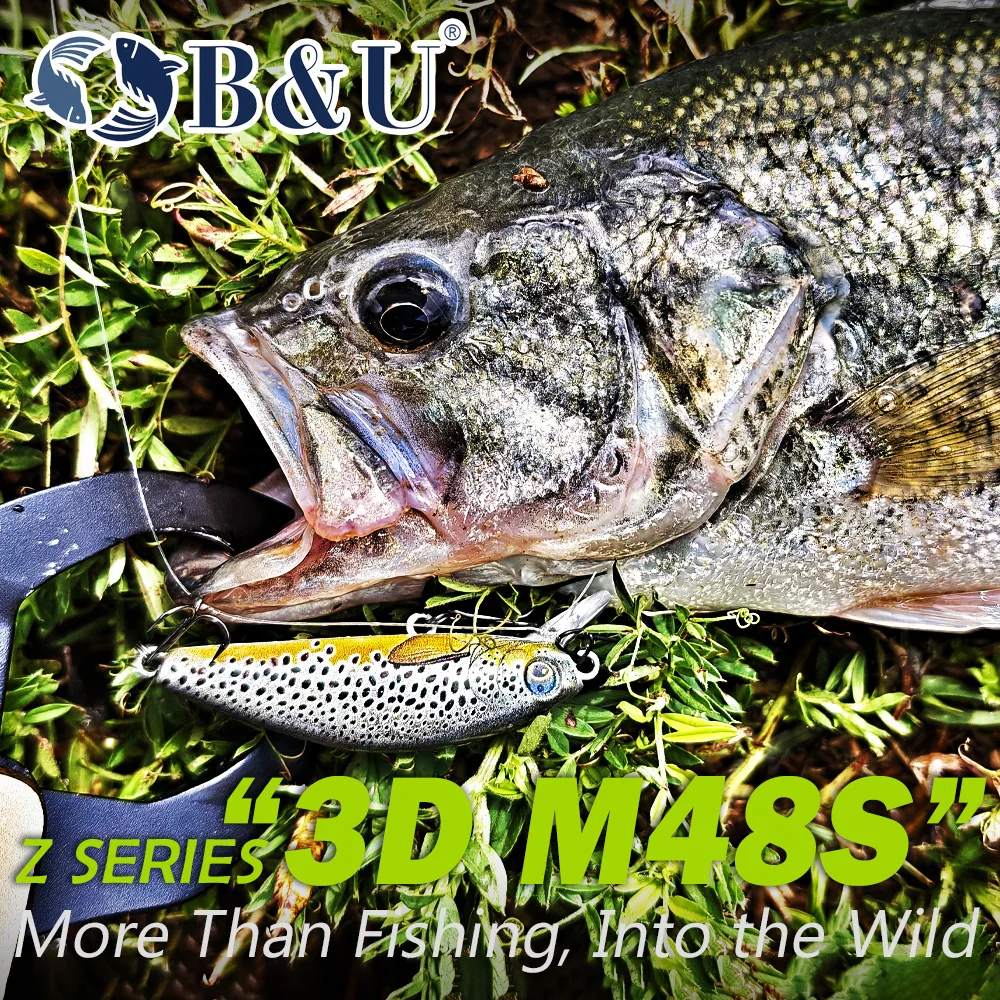 B&U 4,8cm Sinkender Forellen-Minnow-Köder Realistischer Harter Köder für Braunforelle Regenbogenforelle Bachangeln – Detail 3