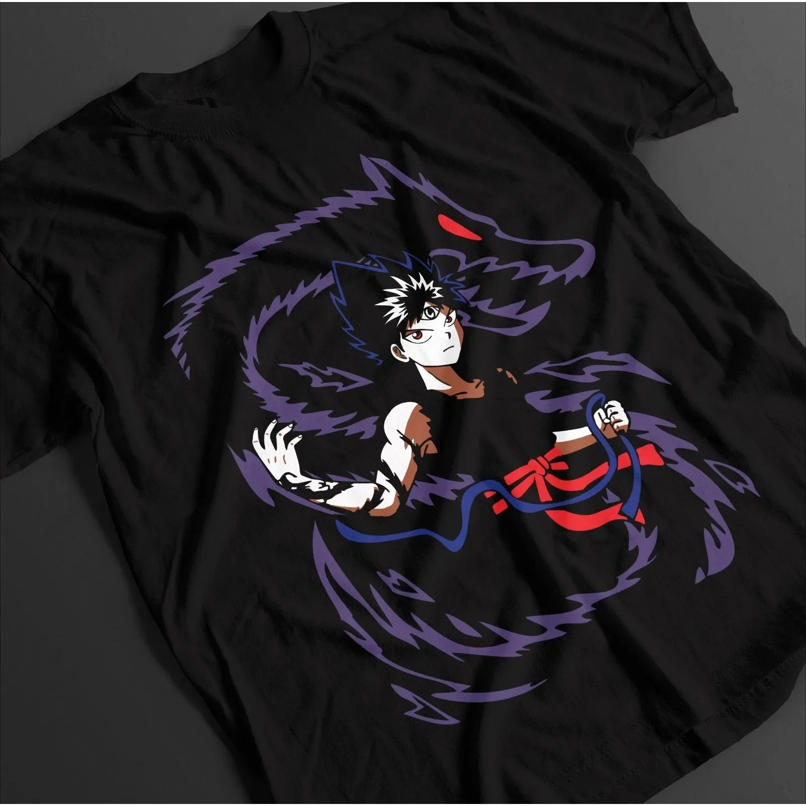 Camiseta de verano Yu Yu Hakusho, camiseta de Yusuke, camiseta de Hiei, camiseta de Yoko Kurama, camiseta unisex de anime, camiseta de manga corta con cuello redondo para hombre