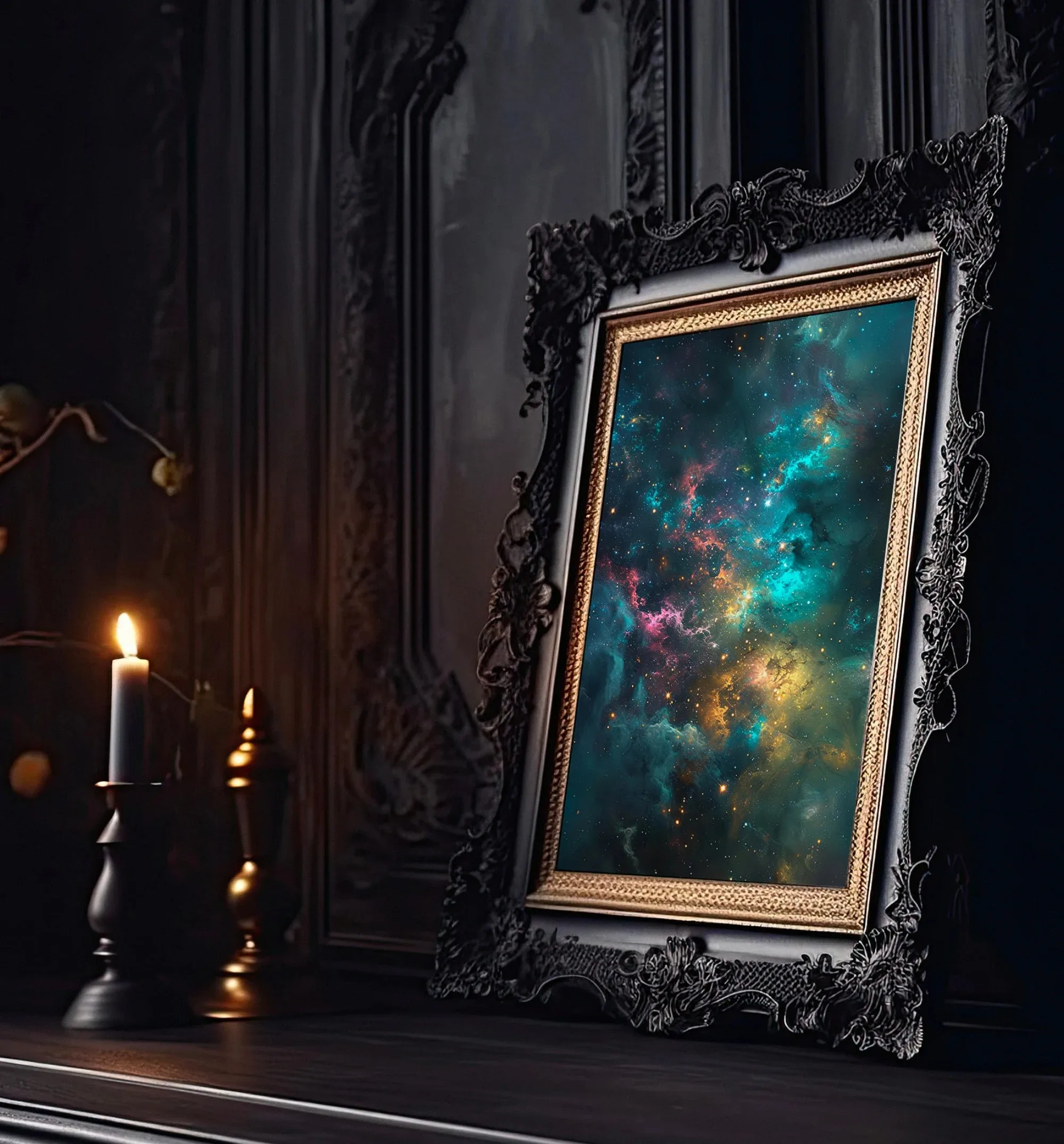 Obrazy z motywem gwieździstego nieba, obrazy na płótnie z gwieździstym niebem, urocze nocne sceny, przepiękne galaktyki, dekoracje ścienne, dekoracje do domu i pokoju.