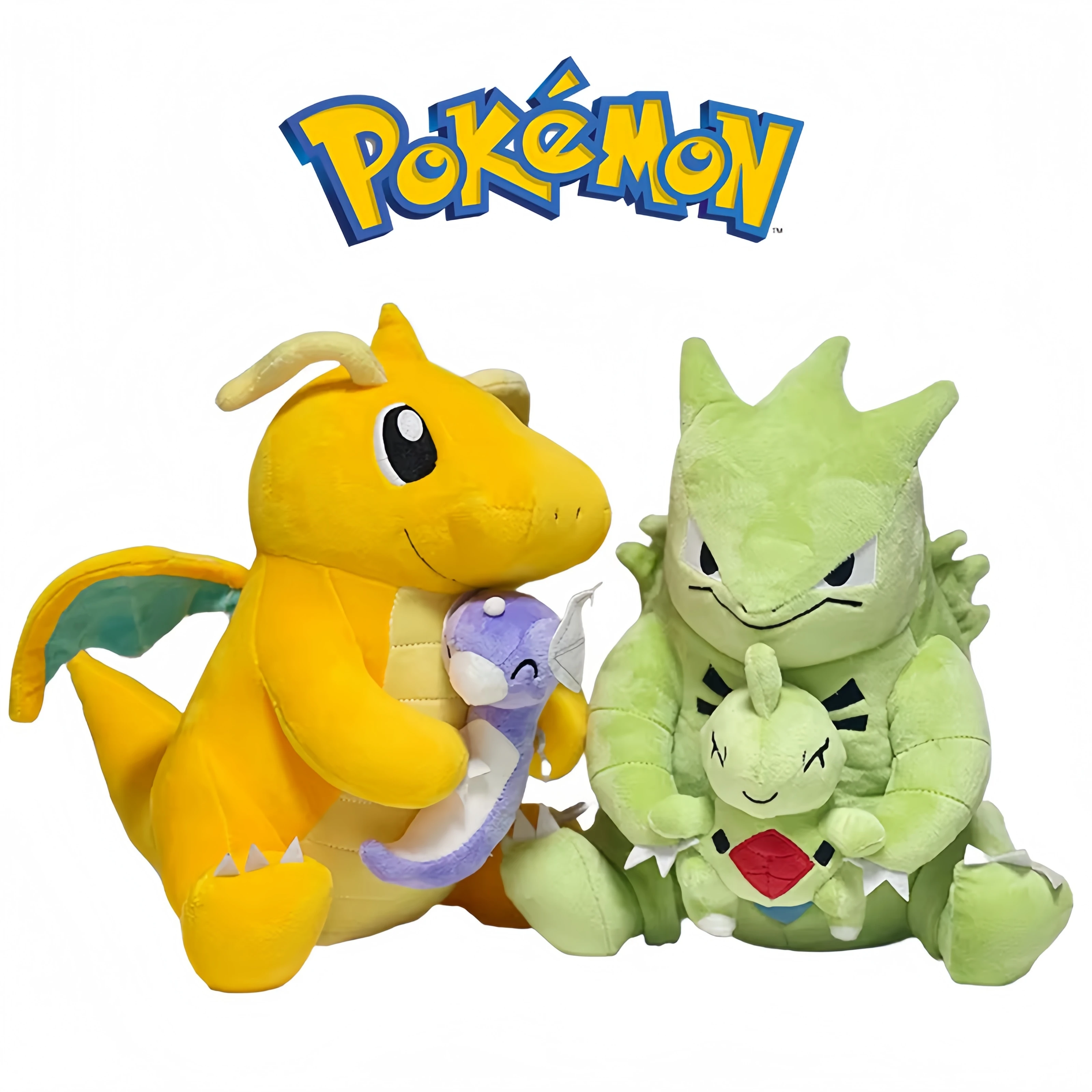 

Новый Pokemon Dratini Larvitar Evolution Dragonite Tyranitar плюшевая игрушка поздний шаровамер кукла дракона Рождественский подарок