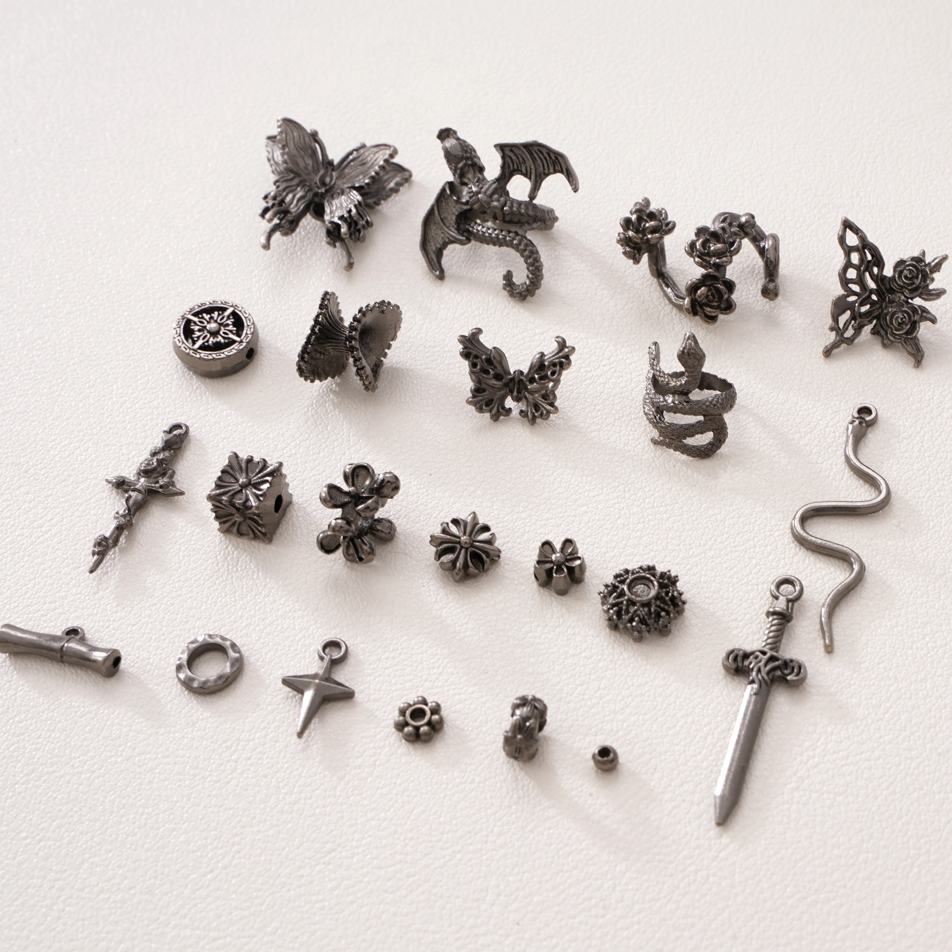Bead Caps For Jewelry Making Charm DIY Spacer Beads Jewelry Findings Vintage Tibetan Silver Components Handmade Accessories