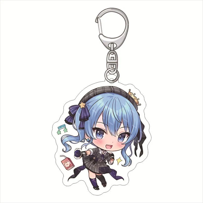 Anime Keychain Hololive Vtuber Figures Acrylic Key Chain Couple Cartoon Cosplay Backpack Pendant Accessories Toys Gifts for Fans