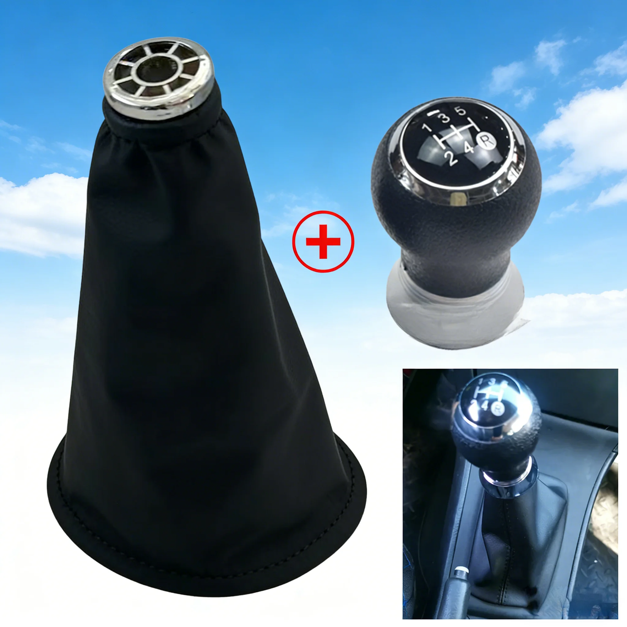 

Car Gear Shift Knob And Dust Leather Cover For Tоyоtа For Сorоlla For Е120 E130 For Touring 2001-2007