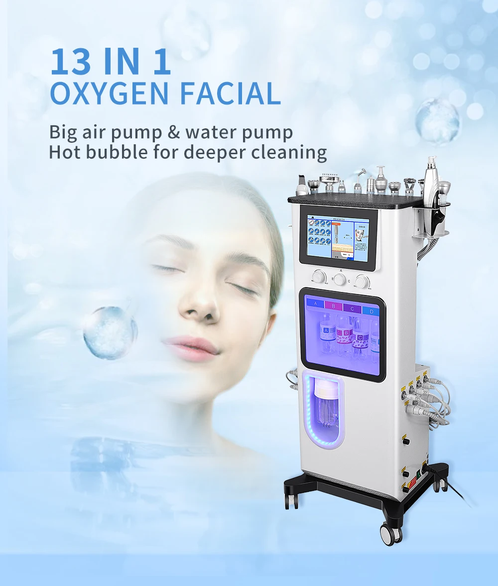 

12 in 1 Hydro Dermabrasion Machine Salon Facial Whitening Skin Rejuvenation Hydrodermabrasion Machine Oxygen Jet Aqua Spa Device