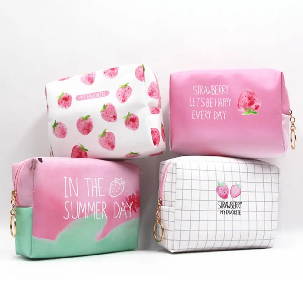 حقيبة تخزين الفراولة، منظم السفر، حقيبة مستحضرات التجميل، حقيبة المكياج، حقيبة القابض، حقيبة الغسيل