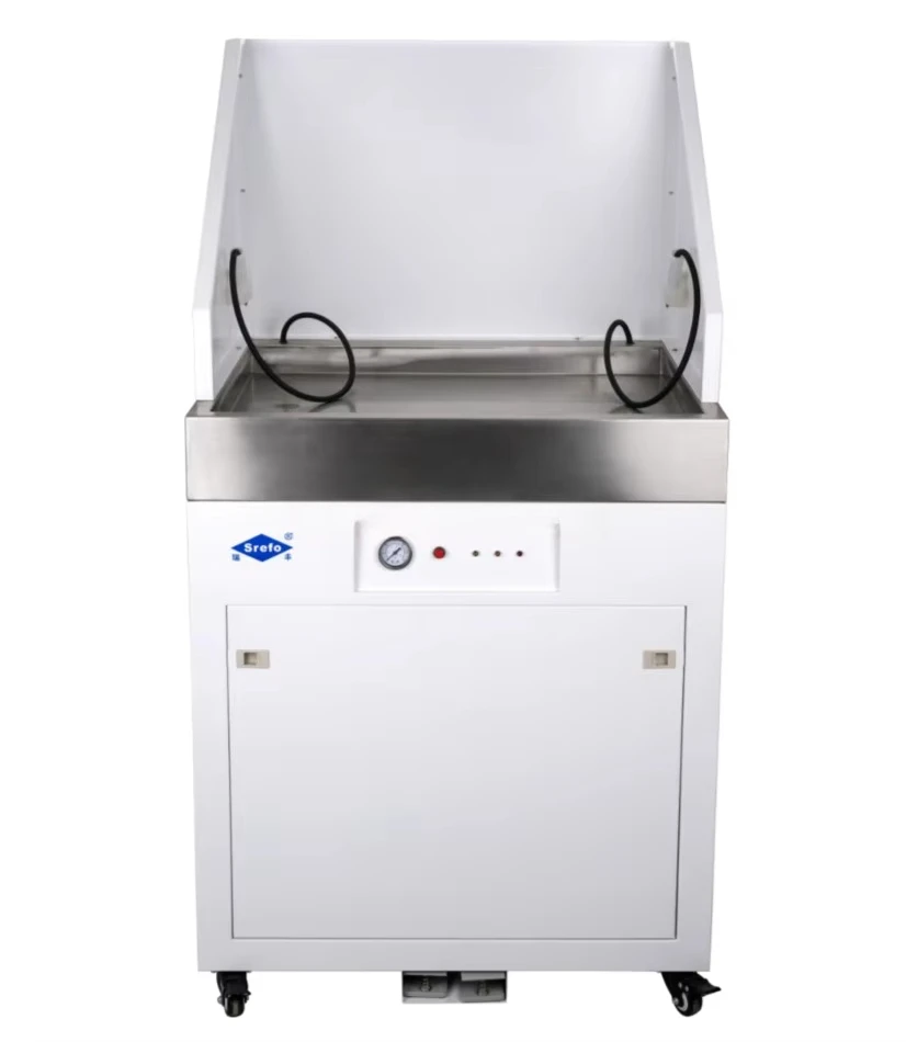Dental Lab High Pressure Cleaning Machine Dental Electric Double Airbrushes Steam Cleaning Workstation