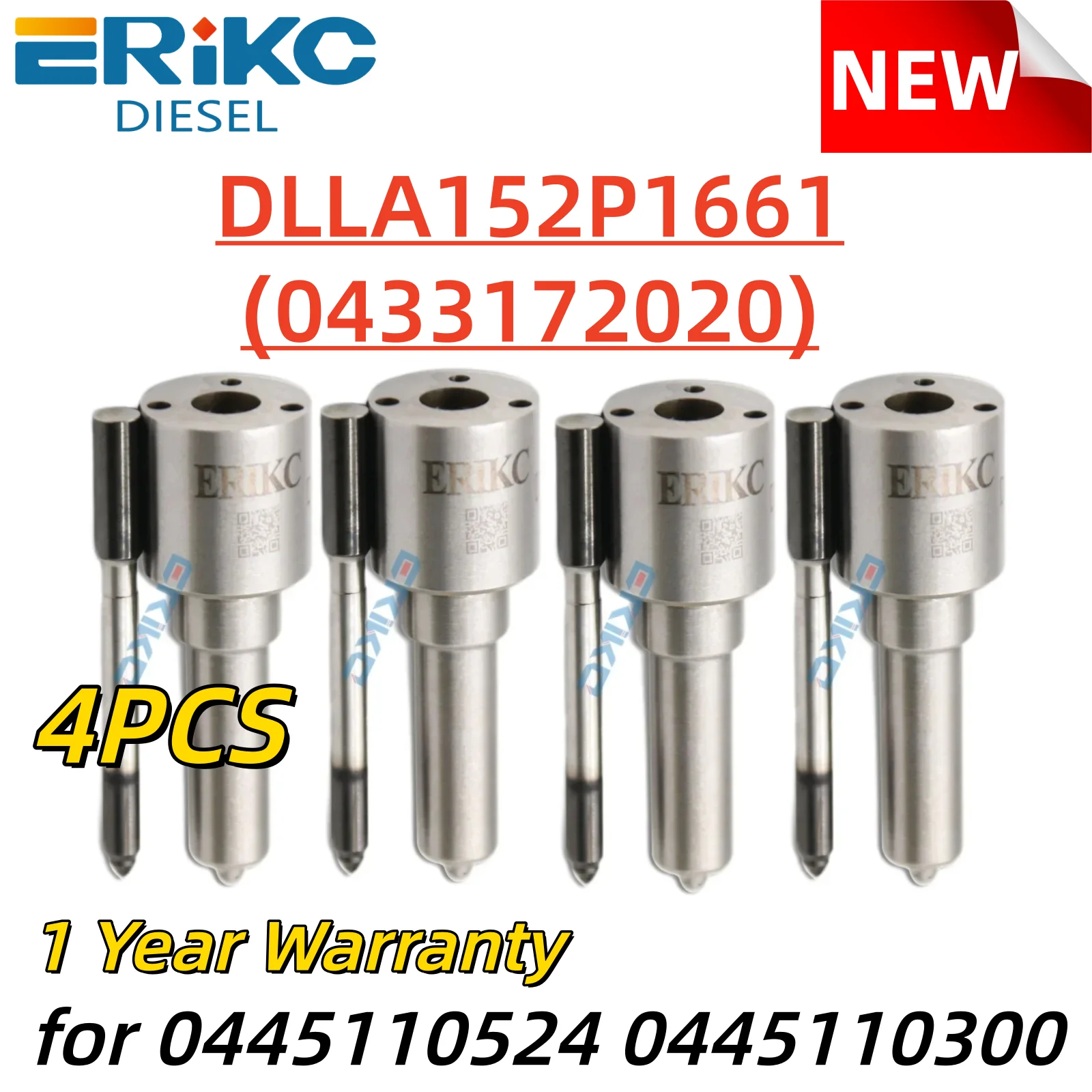 

DLLA152P1661 Diesel Fuel Nozzle DLLA 152 P 1661 Sprayer Nozzle DLLA 152P1661 0433172020 for Injector 0445110524 0445110300