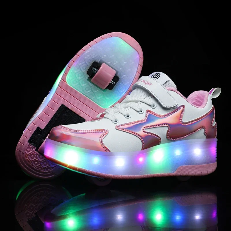 Fashion Roller Skating Fashion Boots Children's Birthday Gift Shoes Kids Party Lighted Shoes Christmas Gift For Boys And Girls