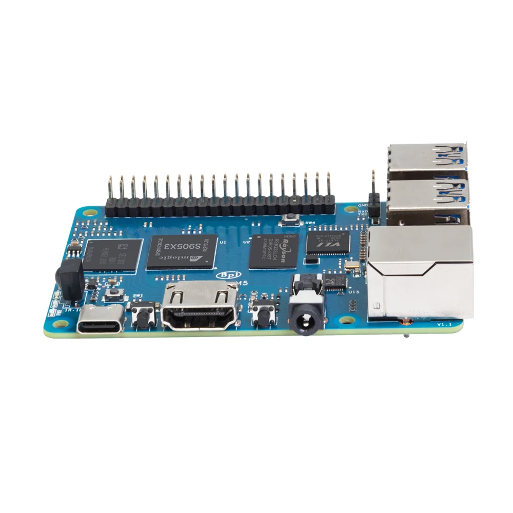 Banana PI BPI-M5-placa Amlogic S905X3 Quad Core ARM Mali G31, 4GB LPDDR4 RAM, 16GB eMMC Flash, compatible con Linux, Ubuntu, Linux