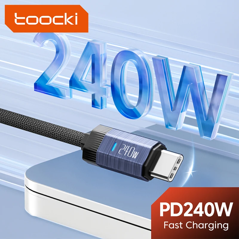 

USB-кабель Toocki, 240 Вт, Type-C, PD3.1, 100 Вт, 5 А