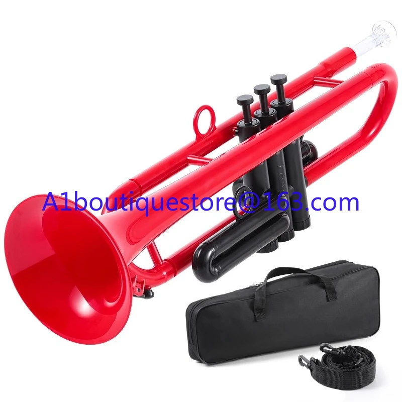 

Flat Plastic Trumpet Instrument for Adults, Children, Beginners, General C-flat Professional Students To Play B-flat